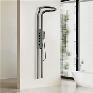 Fontana Tarbes Gun Metal Gray Outdoor Shower Panel