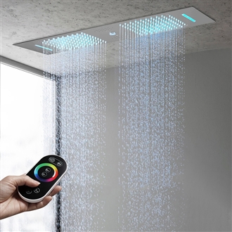 Fontana Tranquil Flow Chrome Remote Control LED Rain Shower Head