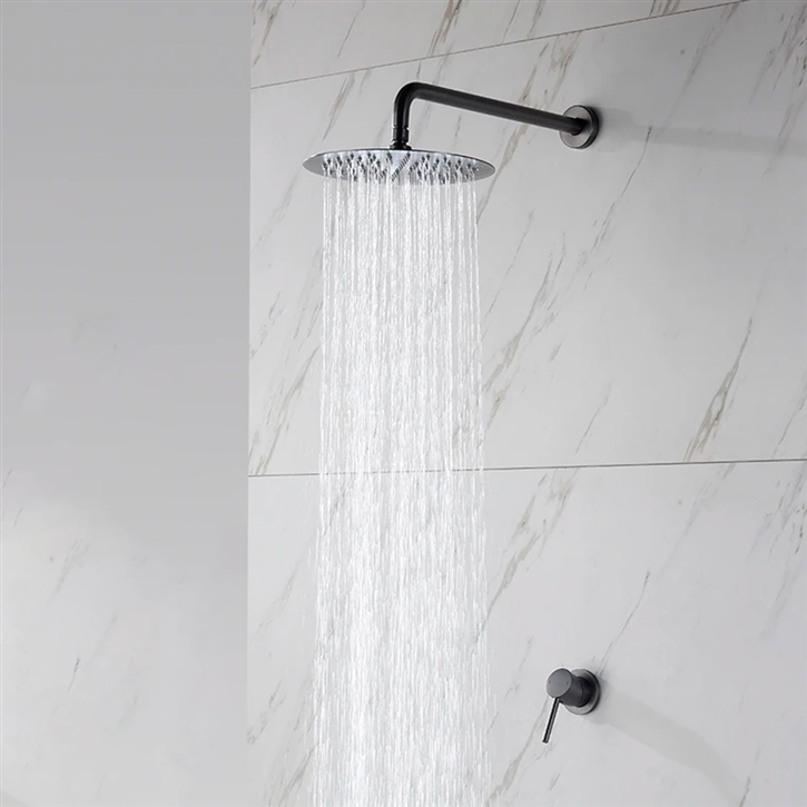 Fontana Hem Gun Metal Gray 1 Way10 Inch Shower System