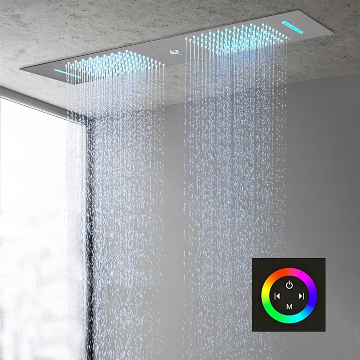 Fontana Pure Rain Chrome Touch Panel Control  Shower Head