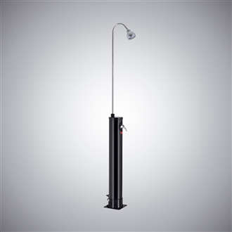 Fontana Ambilly Black Finish Floor Standing Outdoor Shower