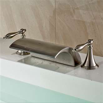 Brushed Nickel Waterfall popular Bathroom Faucet