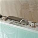 Vienna Deck Mount Two Handled Waterfall Bathtub LED Faucet