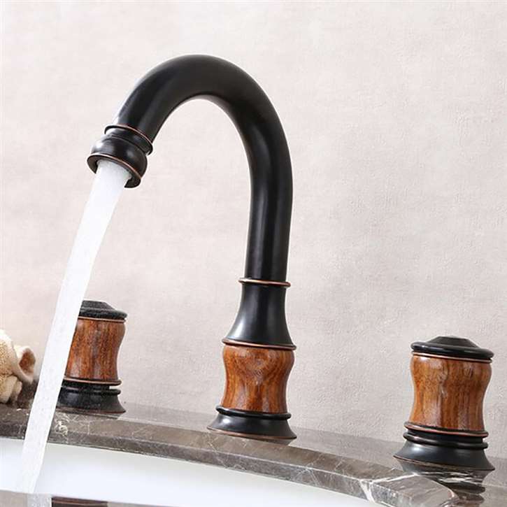 Versailles Deck Mounted ORB Dual Handle Bathroom Faucet