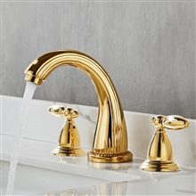 Fontana Gilt Edge Gold Sink Faucet With Dual Handles