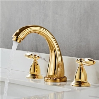 Fontana Gilt Edge Gold Sink Faucet With Dual Handles