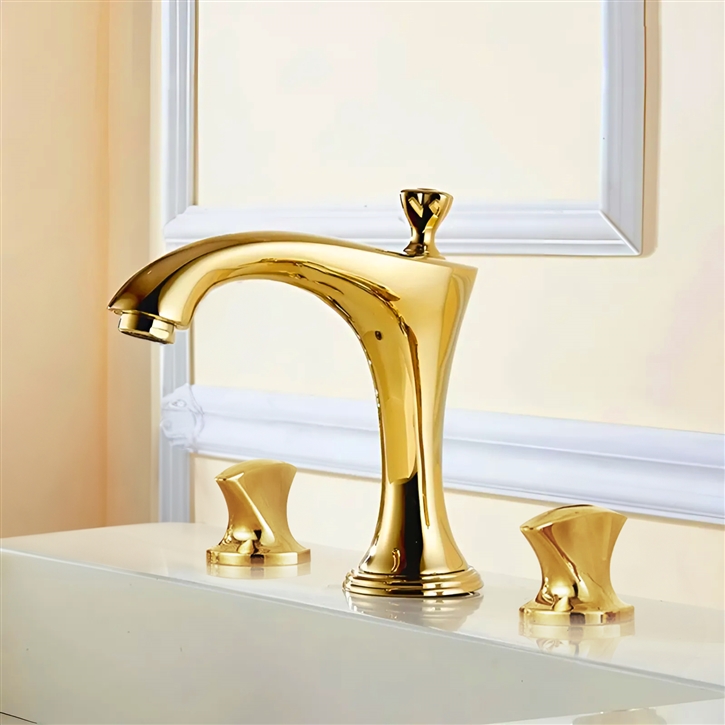 Fontana Gilded Flow Gold Bathroom Faucet