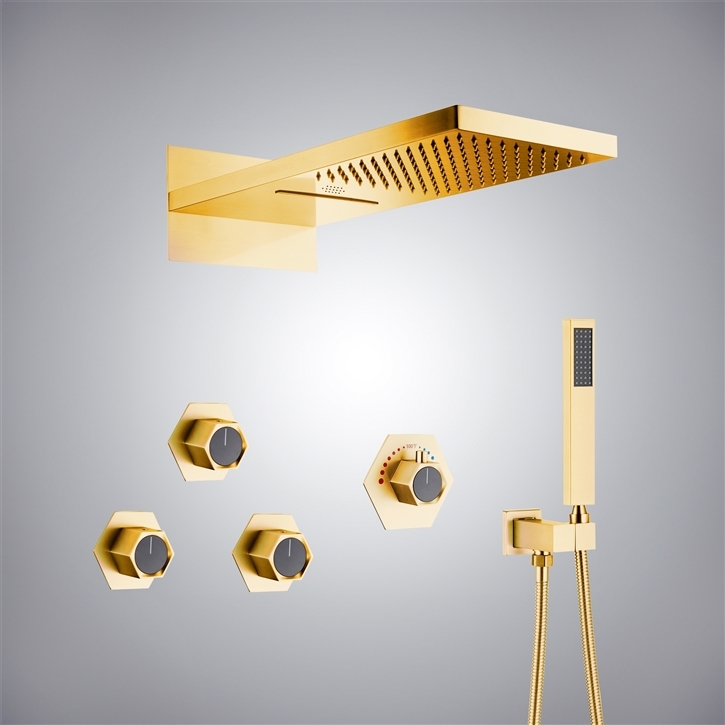 Fontana Pioltello Gold Multi Controlled Music Shower System