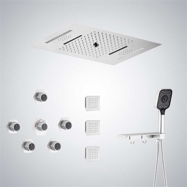 Fontana Igny  Matte White Multifunction Function Musical Shower