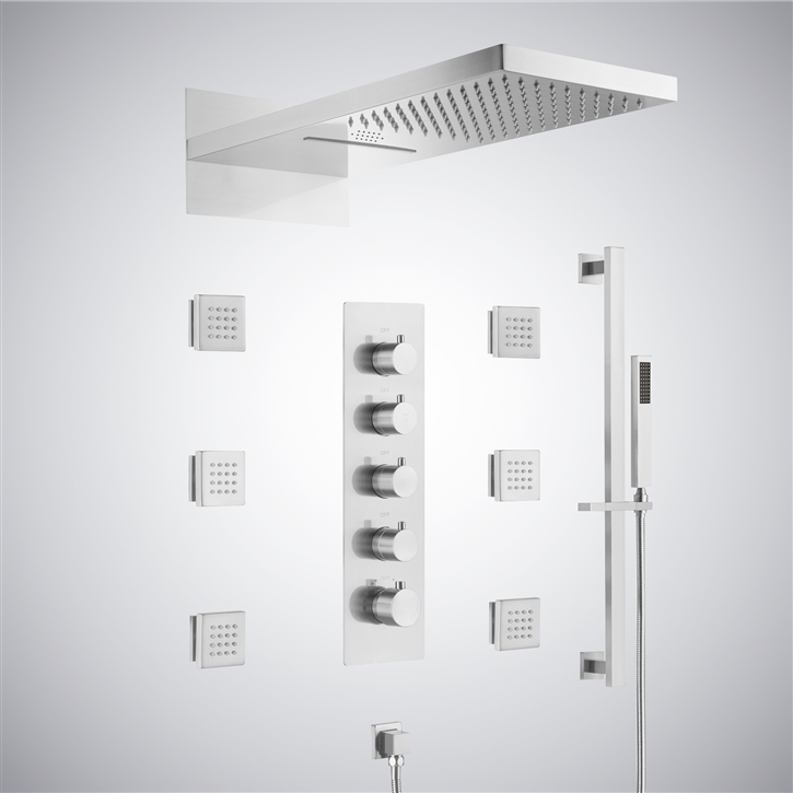 Fontana Elancourt LED Music Shower Set In Matte White