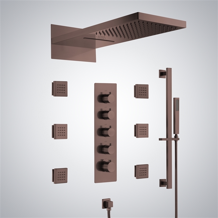 Fontana Elancourt Oil Rubbed Bronze LED Shower Set With Music