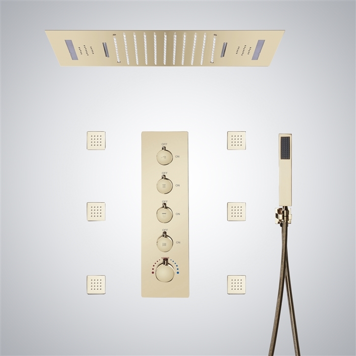 Fontana Binasco Champagne LED Musical Shower System