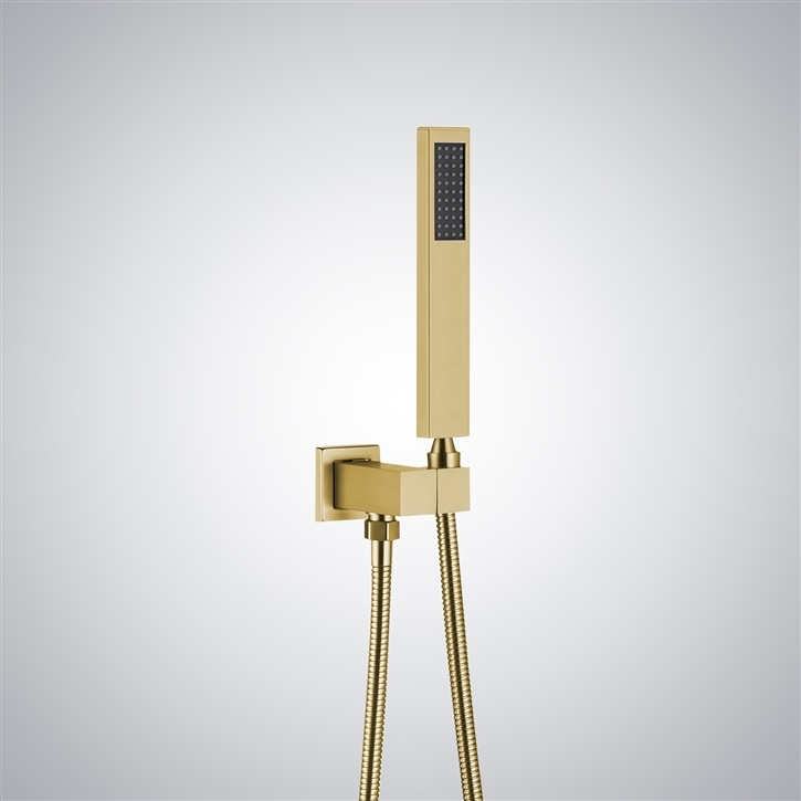 Fontana Pioltello Brushed Gold Modern Handheld Shower