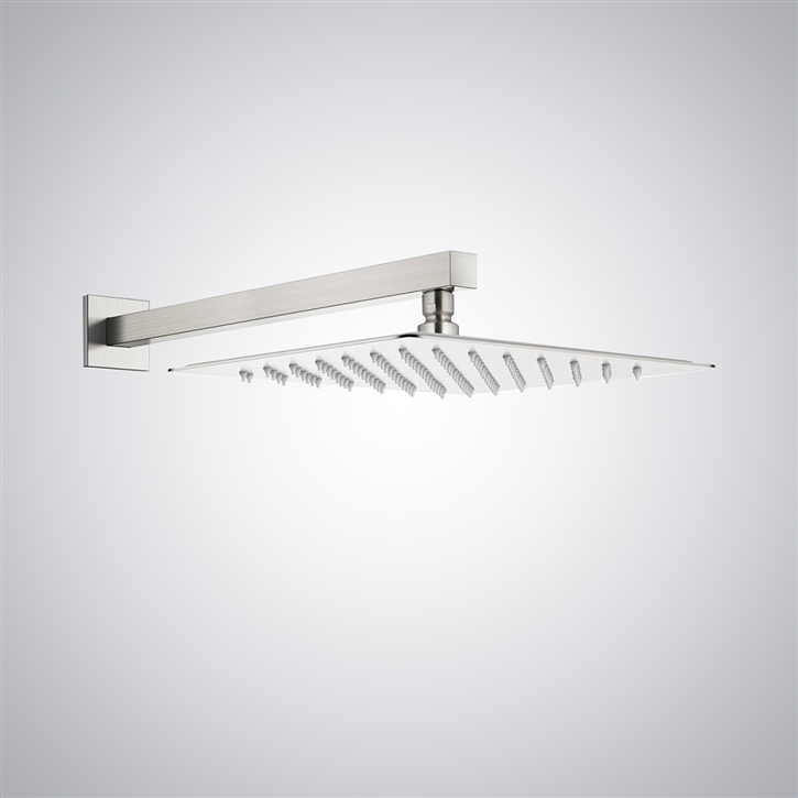 Fontana Tyrone Brushed Nickel 12 Inch Square Shower Head