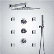 Fontana Riviere Multifunctional Chrome Finish Thermostatic Shower Set