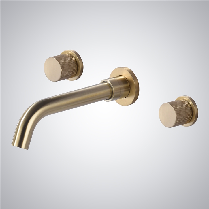 Fontana Lumiere Elegant Brushed Gold 1.8 GPM Dual Handle Sink Faucet