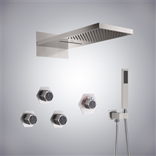 Fontana Nanterre Brushed Nickel LED Musical Shower