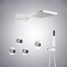 Fontana Nanterre Matte White LED Music Shower Set