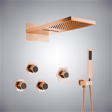 Fontana Nanterre Rose Gold Musical Shower With LED