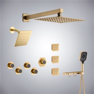 Fontana Venissieux Brushed Gold 12 Inches Dual Shower System