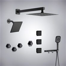 Fontana Venissieux Matte Black 12-Inch Dual Shower System