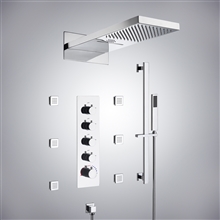 Fontana Tournefeuille Chrome LED Musical Shower Set