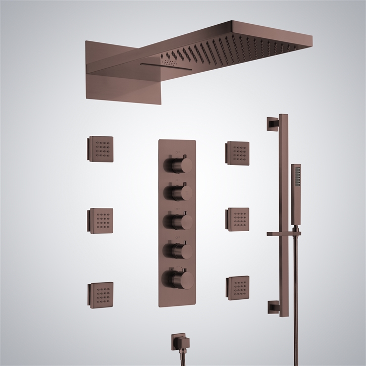 Fontana Tournefeuille Oil Rubbed Bronze LED Shower Set With Music