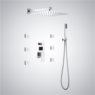 Fontana Nimbus Chrome High-Pressure Rainfall Shower Set