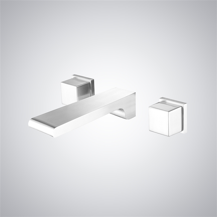 Fontana Nalda Matte White Minimalist Bathroom Faucet