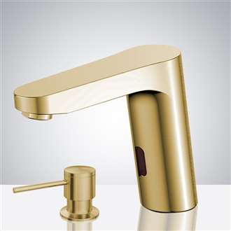 Fontana Commercial Brushed Gold Touch less Automatic Sensor Faucet