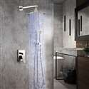 Fontana Flavia Brushed Nickel Color Changing LED Rainfall Shower Set