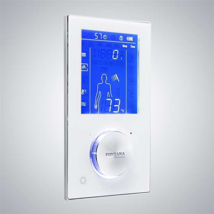 Fontana Shower In Matte White System Digital Shower Control Shower Mixer