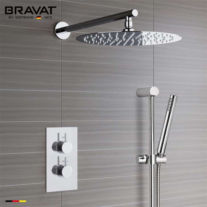 Trialo Shower Set with Built in Thermostatic Mixing Valve and Hand Held