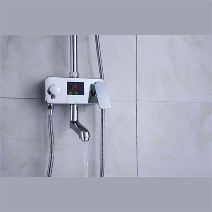 Thermostatic Shower Mixer Tap with Display Bathroom Digital Thermostatic Shower Faucet Thermostatic Shower Panel Controller