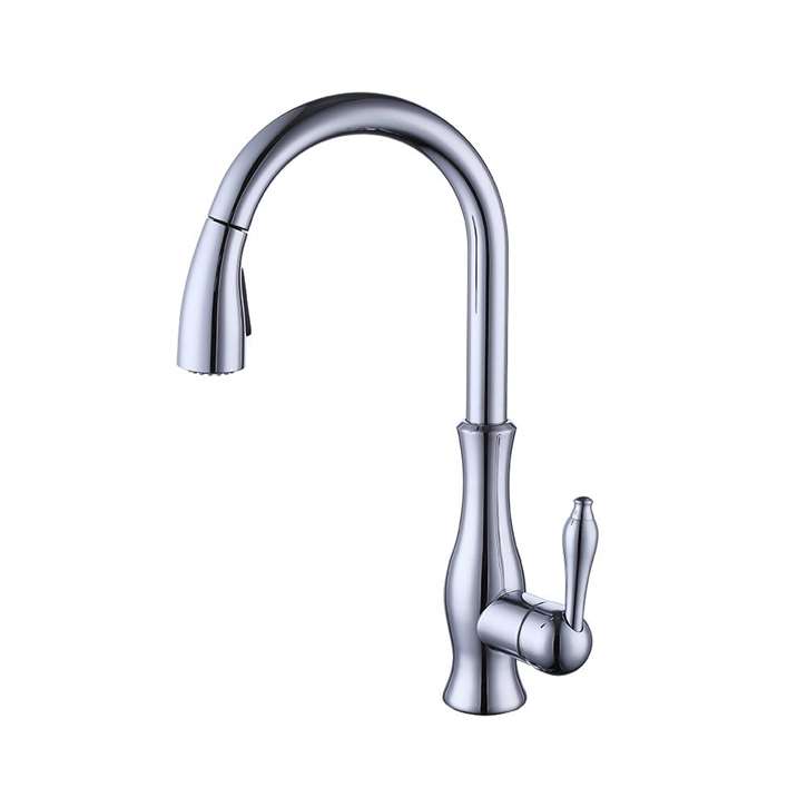 Genoa Chrome Pullout Kitchen Sink Faucet