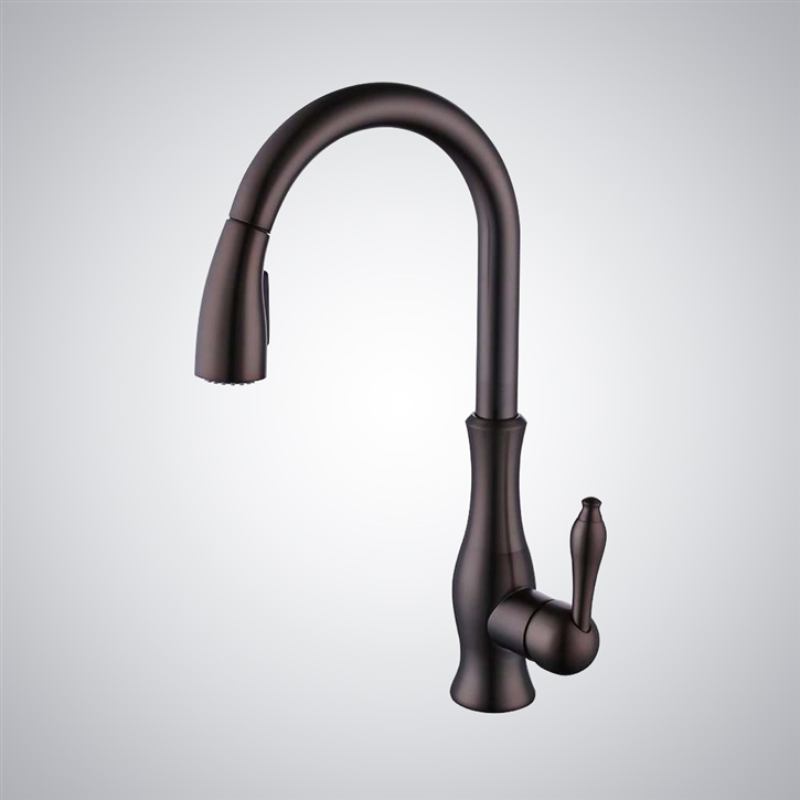 Naples Oil Rubbed Bronze Pullout Kitchen Sink Faucet