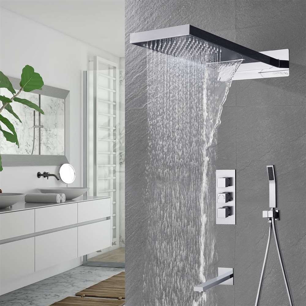 Chrome Rain Shower Faucet Wall Mounted online