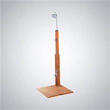 Fontana Istres Bronze Wooden Outdoor Shower Panel