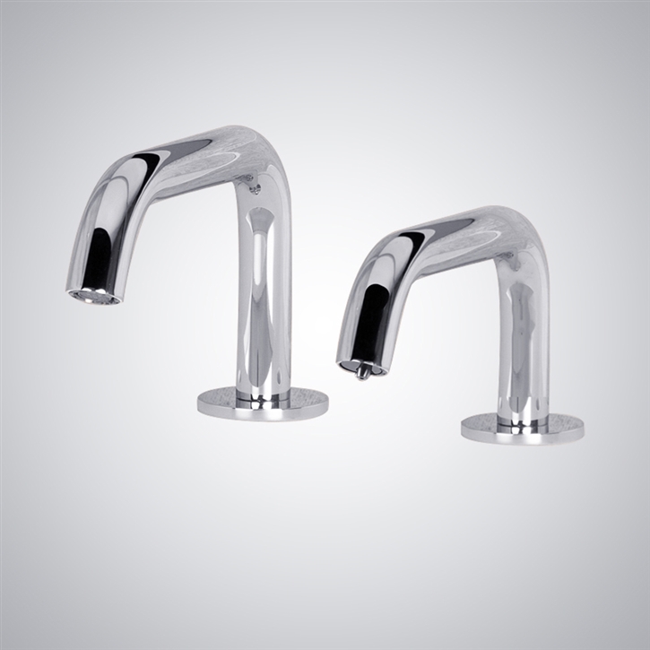 Fontana Marsala Chrome Restroom Sensor Faucet and Soap Dispenser