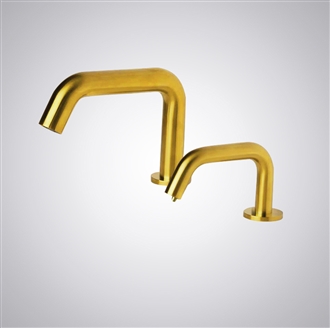 Fontana Marsala Gold Restroom Sensor Faucet and Soap Dispenser