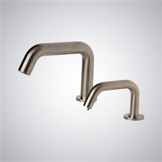 Fontana Marsala Brushed Nickel Restroom Sensor Faucet and Soap Dispenser