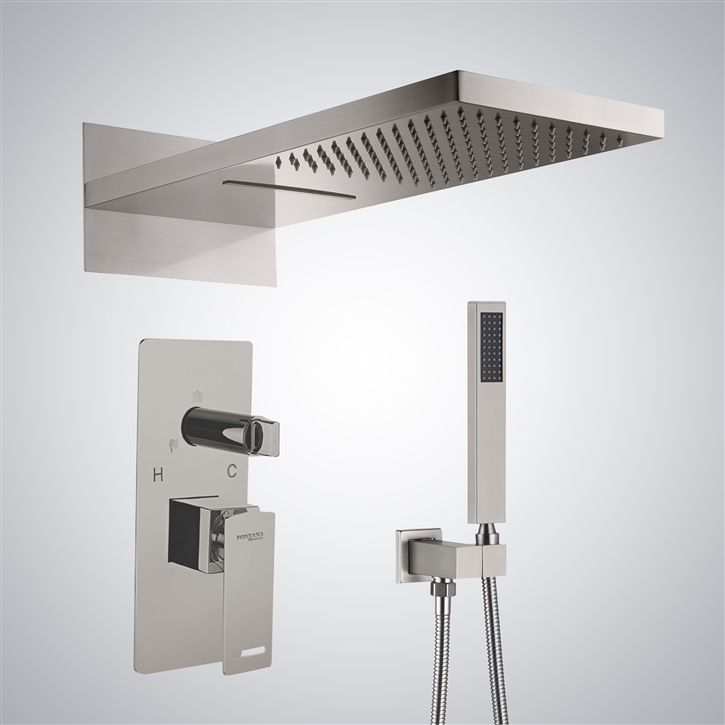 Fontana Compiegne Brushed Nickel Wall Mounted Shower System