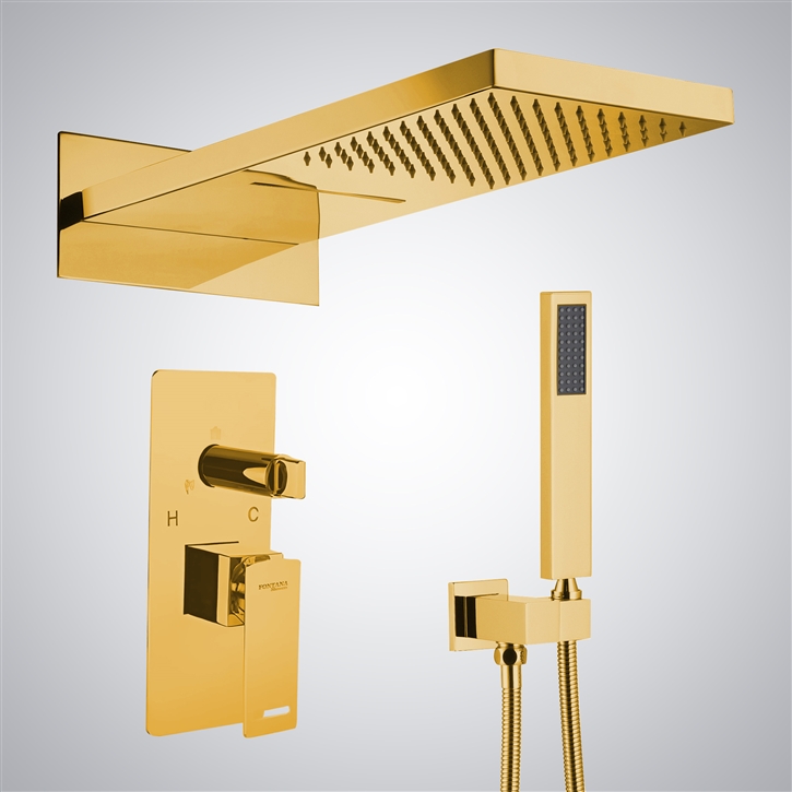 Fontana Compiegne Gold Wall Mounted Shower System