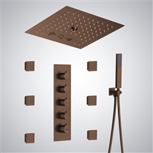 Fontana Villemomble Oil Rubbed Bronze LED Light with Music Shower System