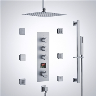 Fontana Riva Chrome Three Function Thermostatic Digital Display Shower Set