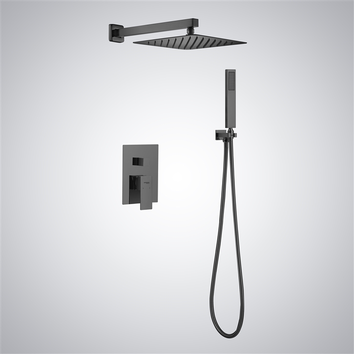 Fontana Luce Gun Metal Gray Two Function Luxury Shower Set