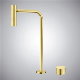 Fontana Siracusa Brushed Gold Crane Basin Water Mixer Faucet