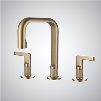 Fontana Meda Brushed Gold Dual Control Bathroom Sink Faucet