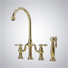 Fontana Olmedo Gold Modern Pull Out Bathroom Sink Faucet