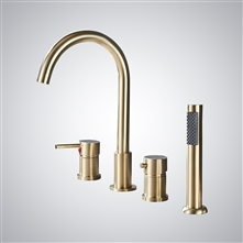 Fontana Ecija Brushed Gold Modern Bathtub Faucet